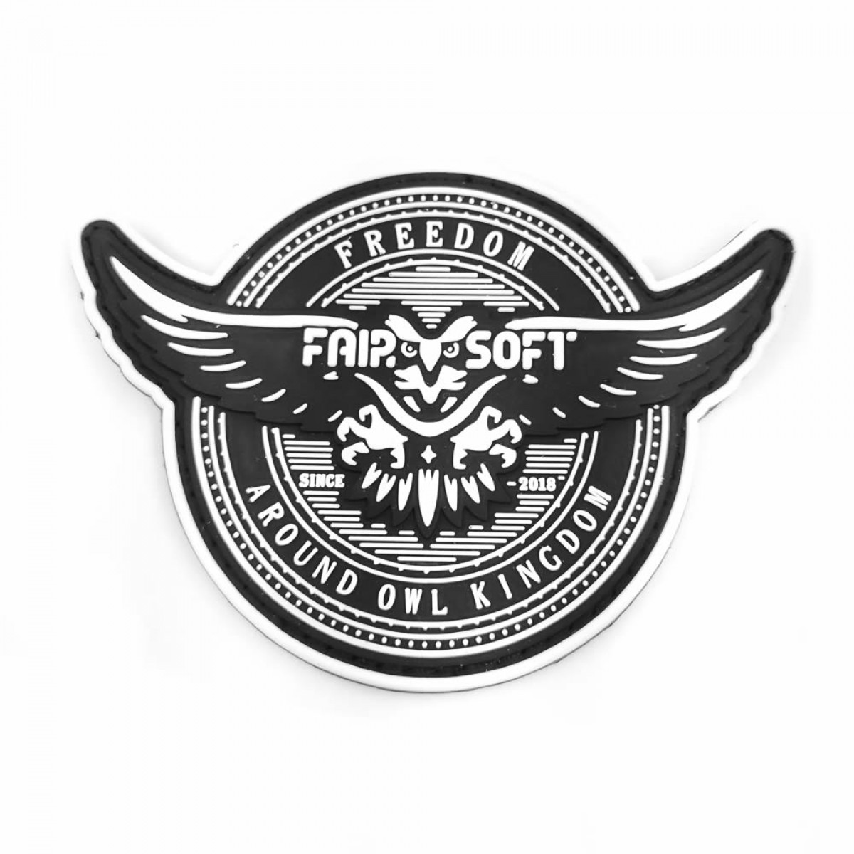 Patch Emborrachado Velcro Fairsoft AOK - Black | FAIRSOFT