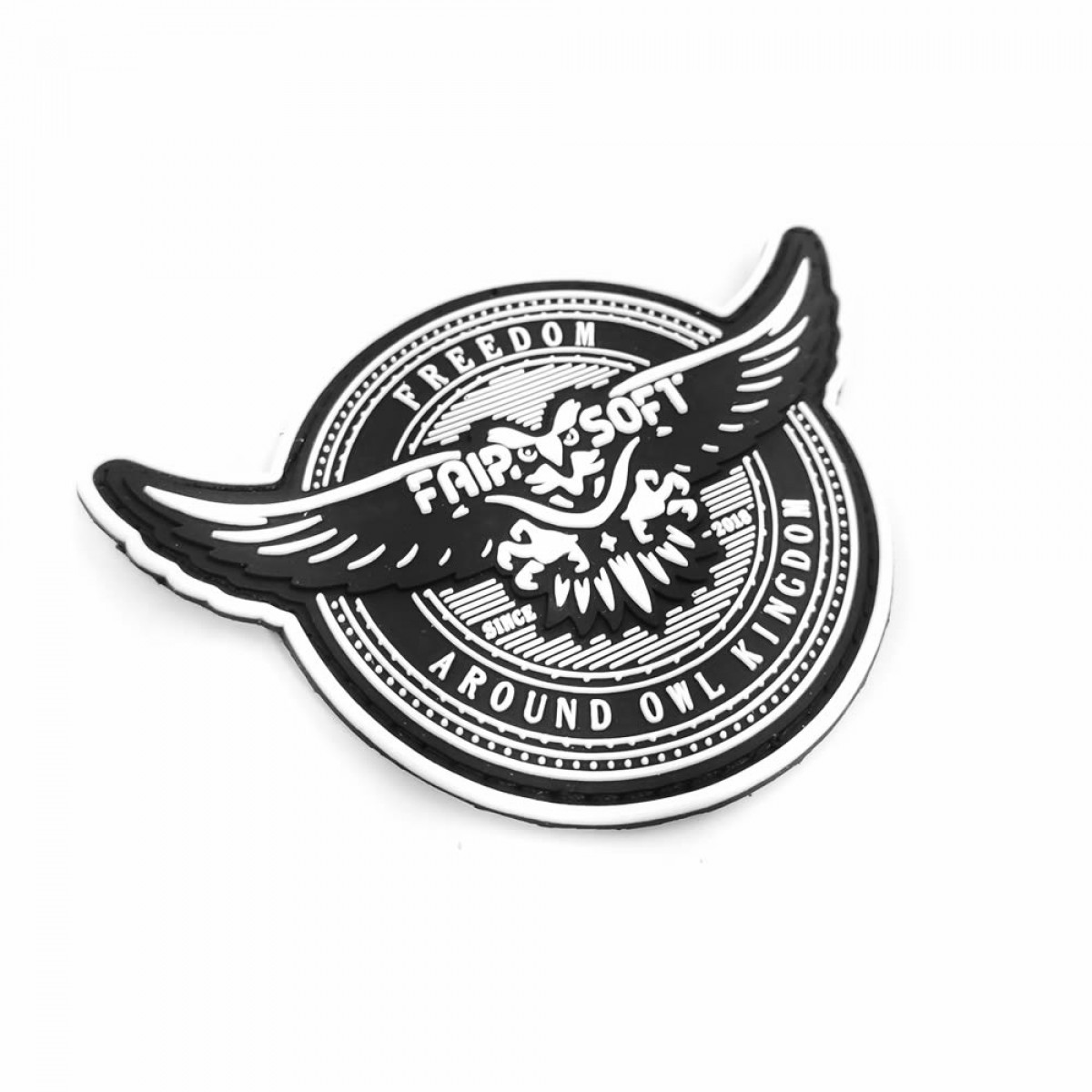 Patch Emborrachado Velcro Fairsoft AOK - Black | FAIRSOFT