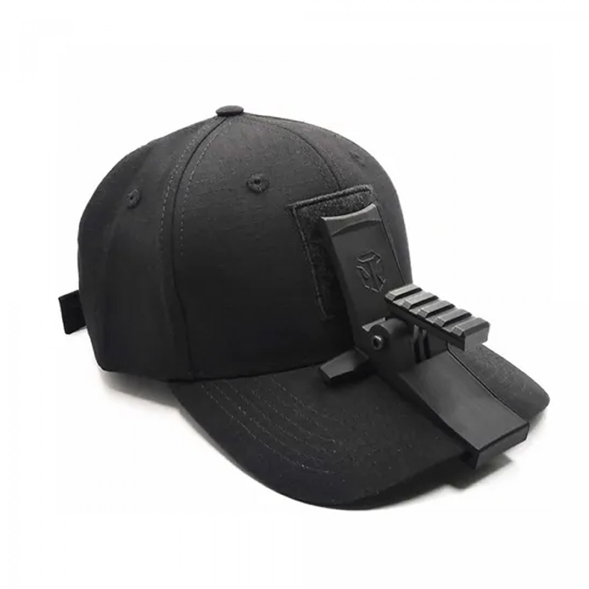 Suporte Câmera para Boné  + Trilho Picatinny 4 Slots - Preto | FAIRSOFT
